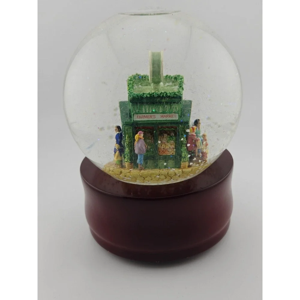 VTG Starbucks Snow Globe Music Box Pike Place First Store 1999 Christmas Limited